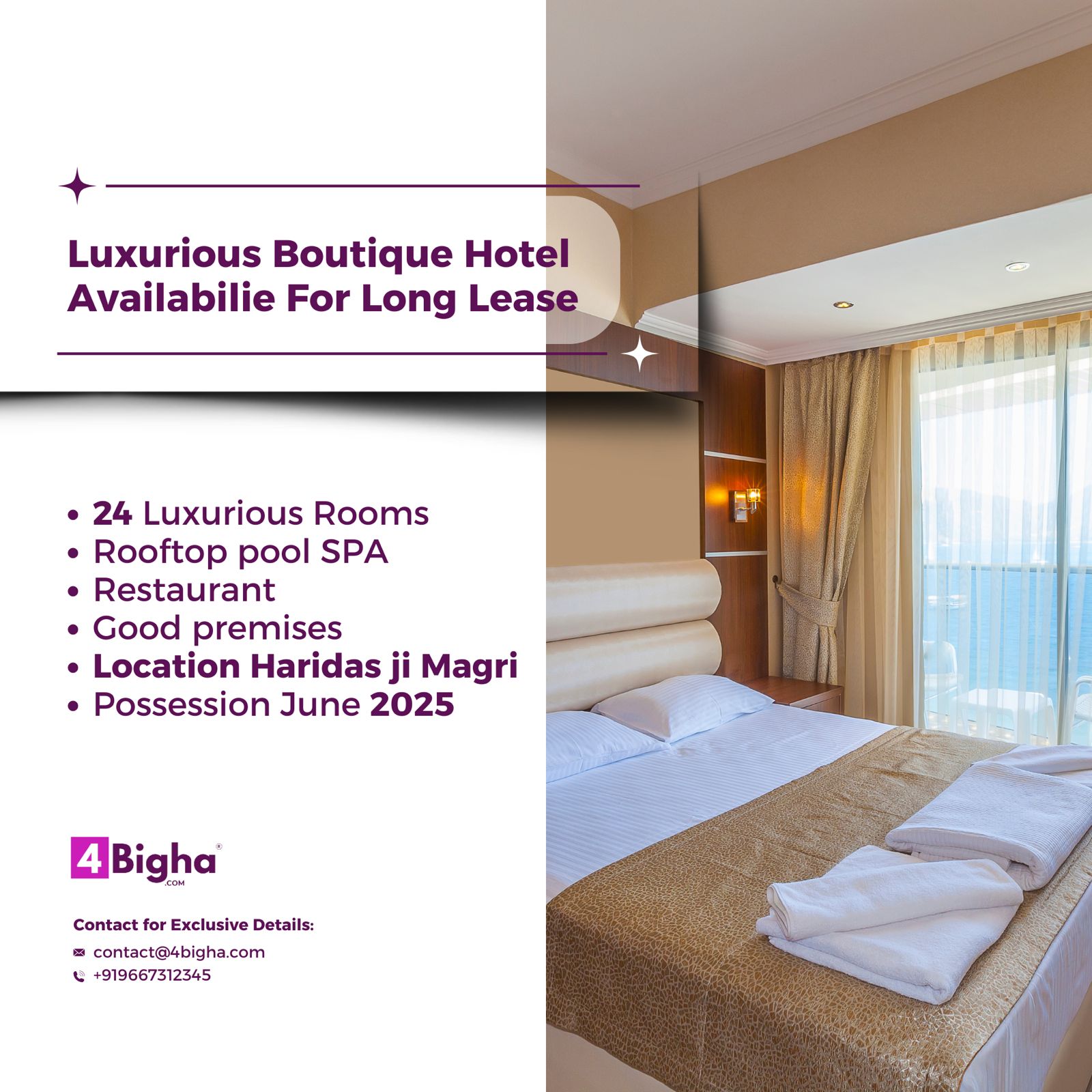 Luxurious Boutique Hotel Available For Long Lease